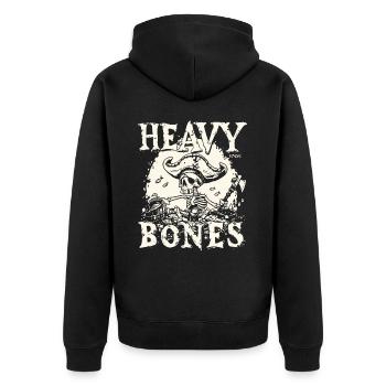 Heavy Bones : Trésor de pirate et Pirate - Veste à capuche bio Premium Unisexe - noir - Dos - Nico (187cm)