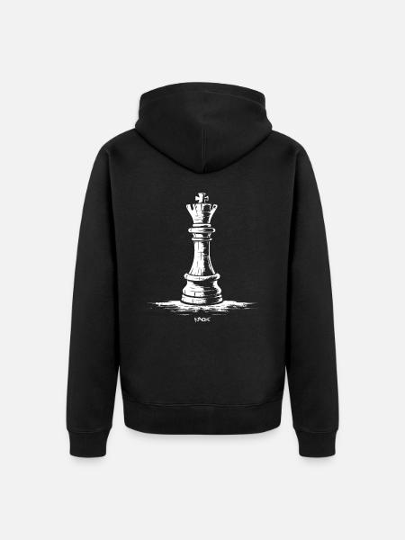 King of Chess - Unisex Premium Organic Zip Hoodie - black