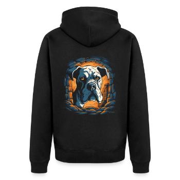 Le chien de donjon cool - Veste à capuche bio Premium Unisexe - noir - Dos - Nico (187cm)