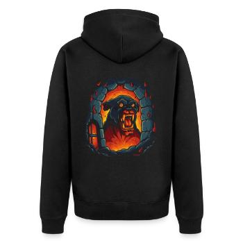 Hellhound, le Chien du Donjon de l’Enfer - Veste à capuche bio Premium Unisexe - noir - Dos - Nico (187cm)
