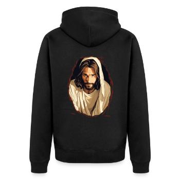 Le gars qui ressemble à Jésus en moi sort - Veste à capuche bio Premium Unisexe - noir - Dos - Nico (187cm)