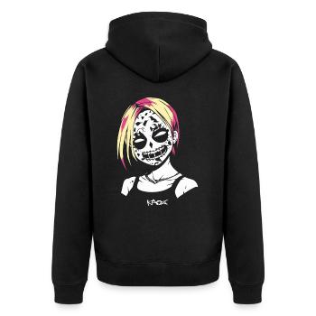 Crazy Alternative Anime Girl - Veste à capuche bio Premium Unisexe - noir - Dos - Nico (187cm)