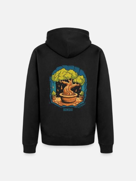 Bonsai - Unisex Premium Organic Zip Hoodie - black