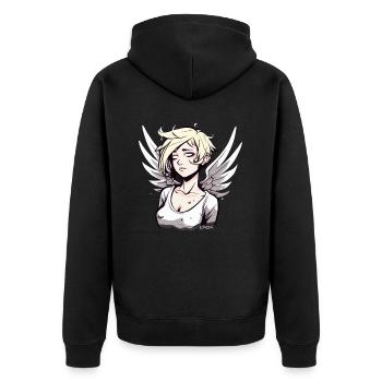 Anime alternatif Angel Girl - Veste à capuche bio Premium Unisexe - noir - Dos - Nico (187cm)