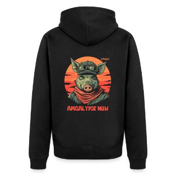 Apocalypse Apigalypse maintenant cochon - Veste à capuche bio Premium Unisexe - noir - Dos - Nico (187cm)