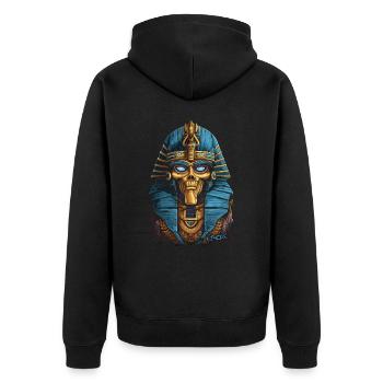 Pharaon égyptien super cool et funky - Veste à capuche bio Premium Unisexe - noir - Dos - Nico (187cm)