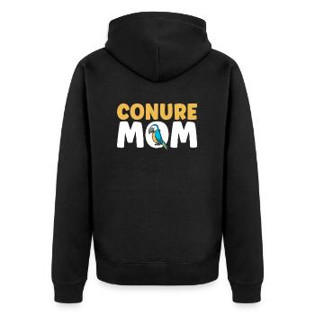 Conure Mother For Parrot Lovers - Unisex Premium Organic Zip Hoodie - black - Back - Nico (187cm)