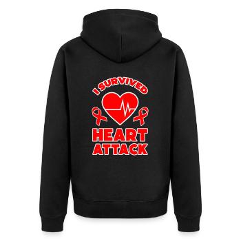 Je fais une crise cardiaque pour les supporters - Veste à capuche bio Premium Unisexe - noir - Dos - Nico (187cm)