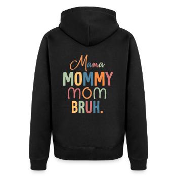 Maman Maman Bruh Maman Et Moi Drôle Garçon Maman - Veste à capuche bio Premium Unisexe - noir - Dos - Nico (187cm)