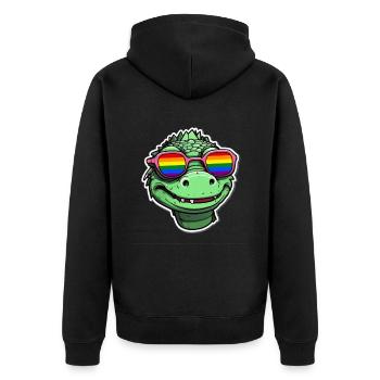 LGBTQ - Veste à capuche bio Premium Unisexe - noir - Dos - Nico (187cm)