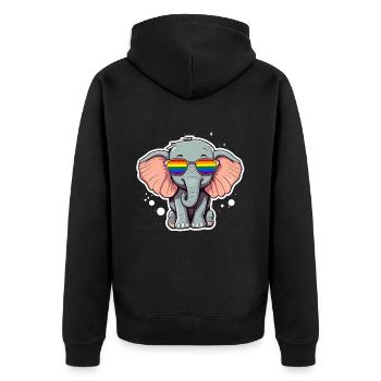 LGBTQ - Veste à capuche bio Premium Unisexe - noir - Dos - Nico (187cm)