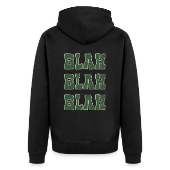 Bavardages et commérages : bla bla bla - Veste à capuche bio Premium Unisexe - noir - Dos - Nico (187cm)