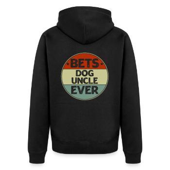 Meilleur chien oncle jamais rétro Style Cool Bday cadeau pour - Veste à capuche bio Premium Unisexe - noir - Dos - Nico (187cm)