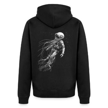 Astronaute dessin Jelly Art graphique Moti - Veste à capuche bio Premium Unisexe - noir - Dos - Nico (187cm)
