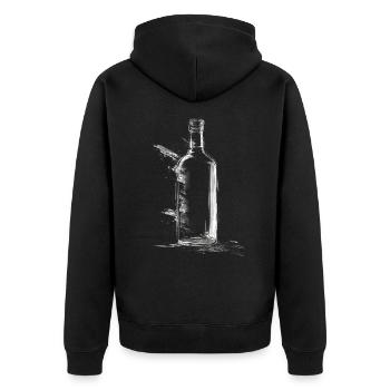 Bouteille Dessin Art Motif Graphique Oeuvre - Veste à capuche bio Premium Unisexe - noir - Dos - Nico (187cm)