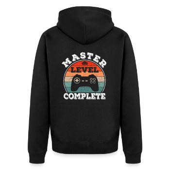 Master's Degree Graduate Business Administration Student Studies - Unisex Premium Organic Zip Hoodie - black - Back - Nico (187cm)