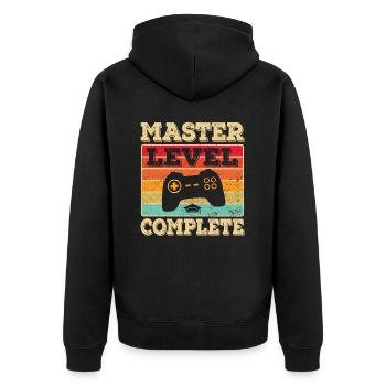 Master's Degree Graduate Business Administration Student Studies - Unisex Premium Organic Zip Hoodie - black - Back - Nico (187cm)
