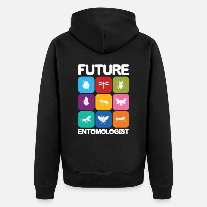 Future Entomologist - Unisex Premium Bio Zip Hoodie - Schwarz