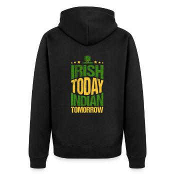 Irlandais aujourd’hui Indien demain Mélange de cultures - Veste à capuche bio Premium Unisexe - noir - Dos - Nico (187cm)
