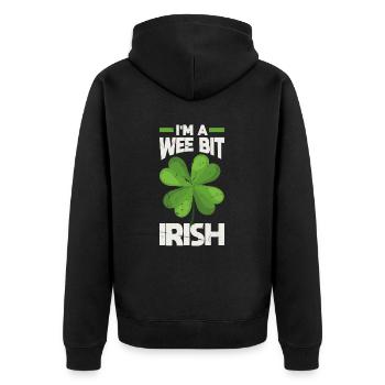 Wee Bit Irish Lucky Clover Graphique festif - Veste à capuche bio Premium Unisexe - noir - Dos - Nico (187cm)