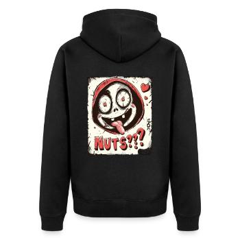 adorable, drôle, fou et fou - Veste à capuche bio Premium Unisexe - noir - Dos - Nico (187cm)