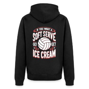 volley-ball, joueur de volley-ball drôle, joueur de volley-ball - Veste à capuche bio Premium Unisexe - noir - Dos - Nico (187cm)