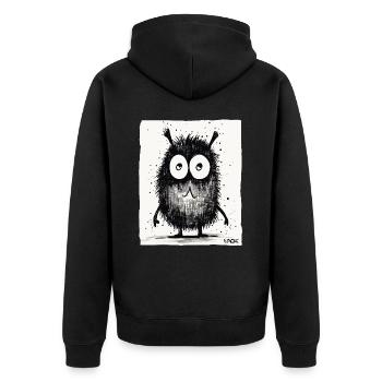 Drôle de petit monstre - Veste à capuche bio Premium Unisexe - noir - Dos - Nico (187cm)