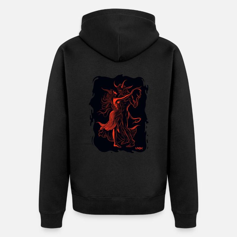 Une danse avec le diable - Veste à capuche bio Premium Unisexe - noir