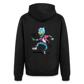 Le punk n’est pas mort, mais moi : Punk Zombie - Veste à capuche bio Premium Unisexe - noir - Dos - Nico (187cm)