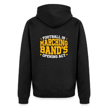 Fußball Ist Der Eröffnungsakt Der Marching Band - Unisex Premium Bio Zip Hoodie - Schwarz - Hinten - Nico (187cm)