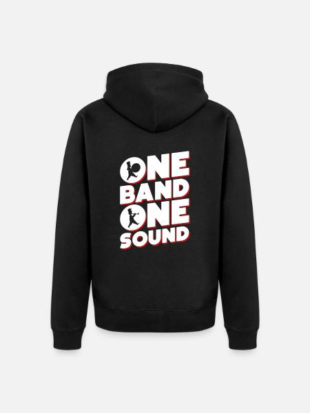 One band, one sound - Unisex Premium Organic Zip Hoodie - black