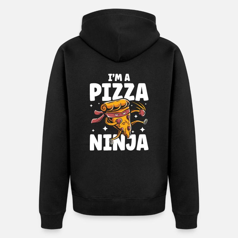 I'm A Pizza Ninja - Unisex Premium Bio Zip Hoodie - Schwarz