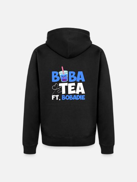 Boba Tea Ft. Bobadie - Unisex Premium Organic Zip Hoodie - black