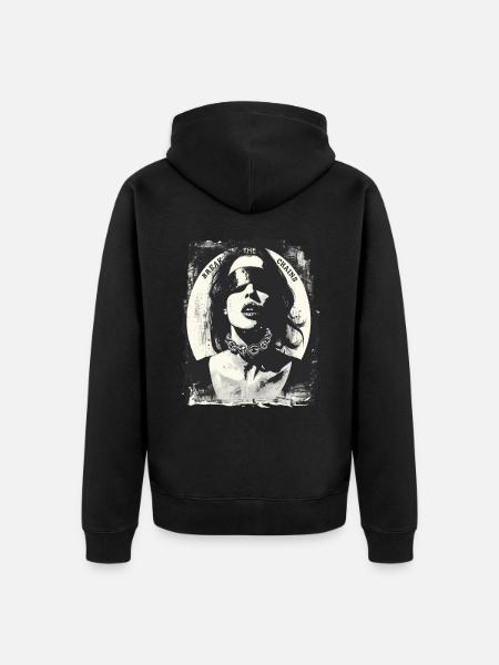 Woman, break the chains - Unisex Premium Organic Zip Hoodie - black