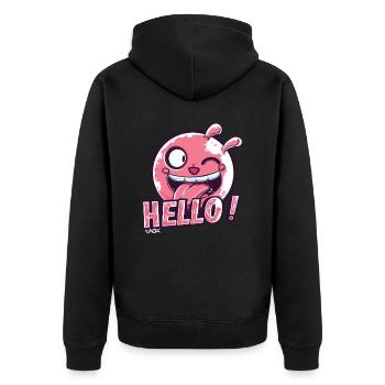 Vilain petit monstre, bonjour - Veste à capuche bio Premium Unisexe - noir - Dos - Nico (187cm)