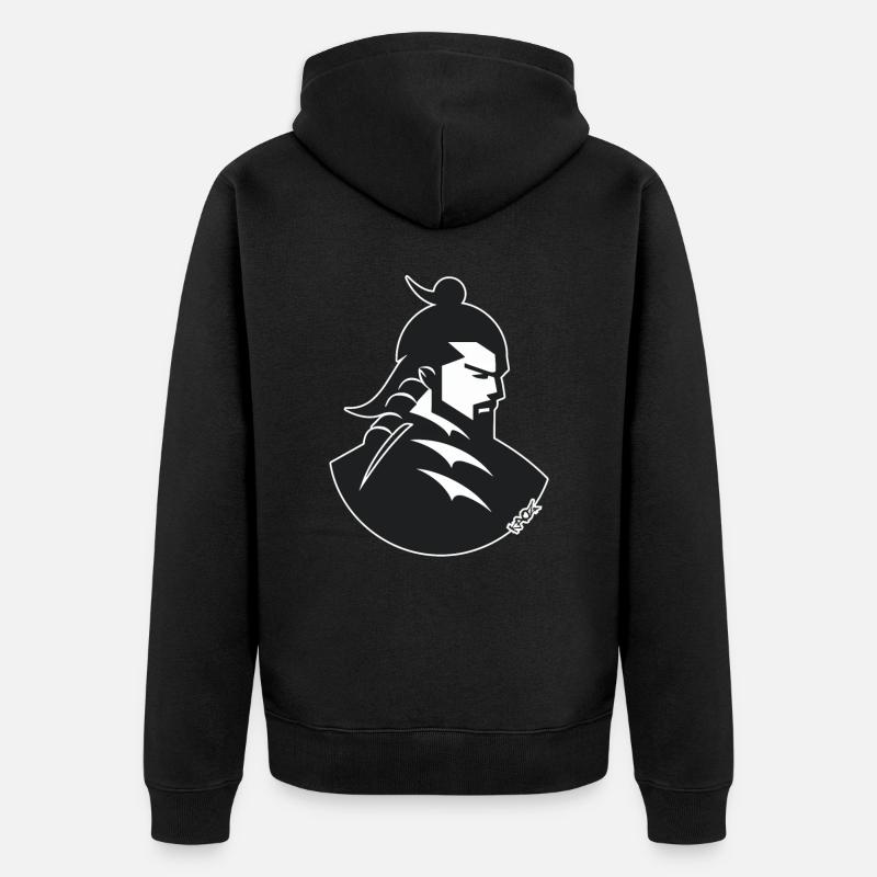 Un shogun samouraï japonais - Veste à capuche bio Premium Unisexe - noir