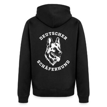 Chien de berger - Veste à capuche bio Premium Unisexe - noir - Dos - Nico (187cm)