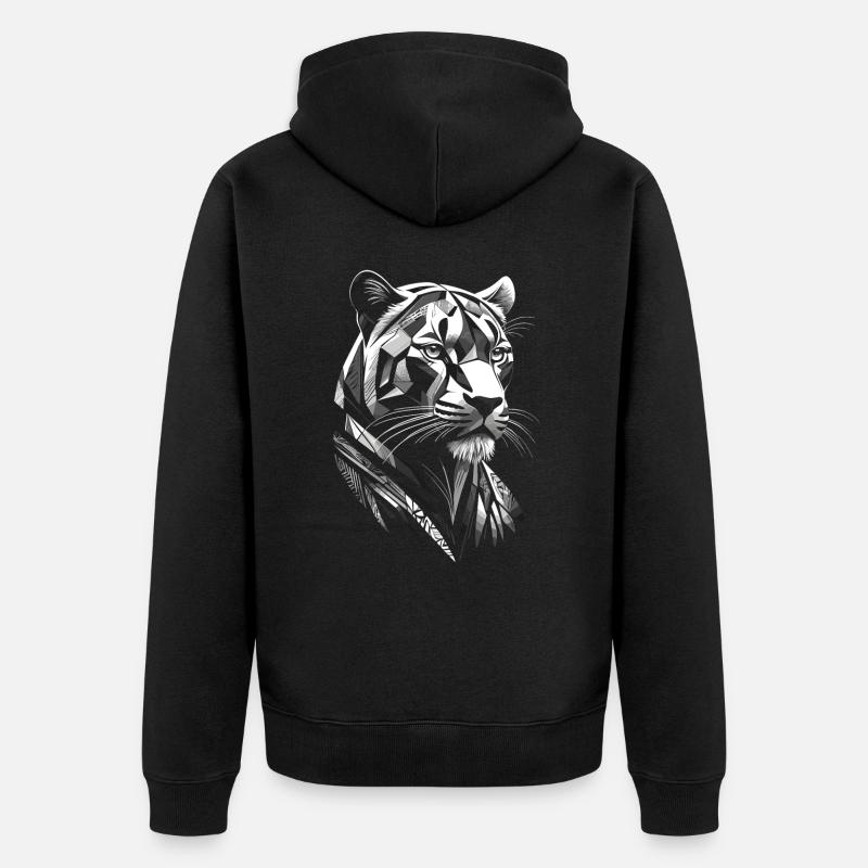 Panthère noire moderne - Panther - Veste à capuche bio Premium Unisexe - noir