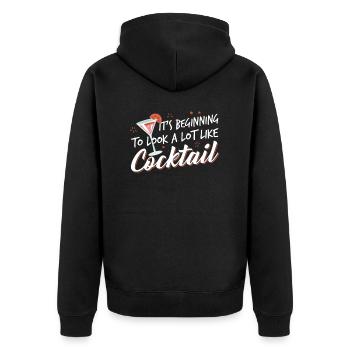 Cela commence à ressembler à un cocktail - Veste à capuche bio Premium Unisexe - noir - Dos - Nico (187cm)