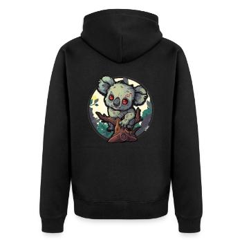 Koala zombie mignon de la jungle - Veste à capuche bio Premium Unisexe - noir - Dos - Nico (187cm)