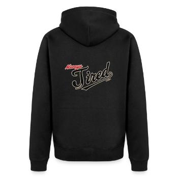 Toujours fatigué - Veste à capuche bio Premium Unisexe - noir - Dos - Nico (187cm)