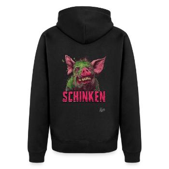 Jambon Zombie Cochon - Veste à capuche bio Premium Unisexe - noir - Dos - Nico (187cm)