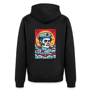 La mission du soldat zombie : être supérieur - Veste à capuche bio Premium Unisexe - noir - Dos - Nico (187cm)