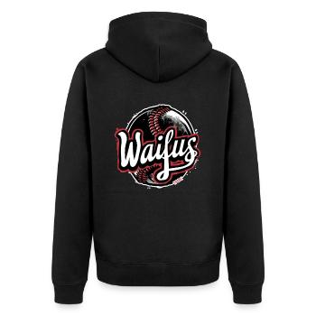 Équipe féminine de baseball de Waifus - Veste à capuche bio Premium Unisexe - noir - Dos - Nico (187cm)