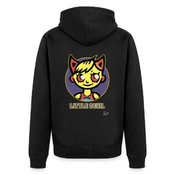 Petit diable ou petite diablesse - Veste à capuche bio Premium Unisexe - noir - Dos - Nico (187cm)