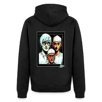 Pop Art and Doctors of Horror - Unisex Premium Organic Zip Hoodie - black - Back - Nico (187cm)