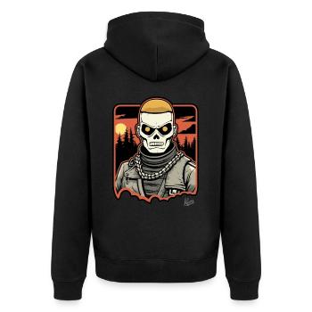 Nature Night of the Freak : Skull Rocker - Veste à capuche bio Premium Unisexe - noir - Dos - Nico (187cm)