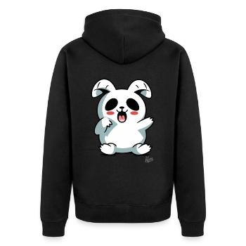 Another bunny and super-cute and cool bunny - Unisex Premium Organic Zip Hoodie - black - Back - Nico (187cm)