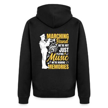 Marching Band We're Not Just Playing Music - Unisex Premium Bio Zip Hoodie - Schwarz - Hinten - Nico (187cm)