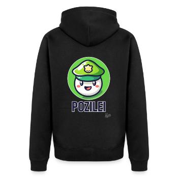 drôle de petite balle mignonne mignonne, Pozilei - Veste à capuche bio Premium Unisexe - noir - Dos - Nico (187cm)